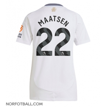 Billige Fotballdrakt Aston Villa Ian Maatsen #22 Replika Bortedrakt Dame 2024-25 Kortermet